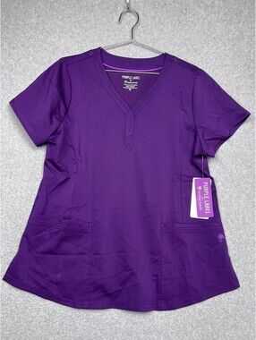 NWT Healing Hands Purple Label Jane Scrub Top Stretchy XL Medical Professional